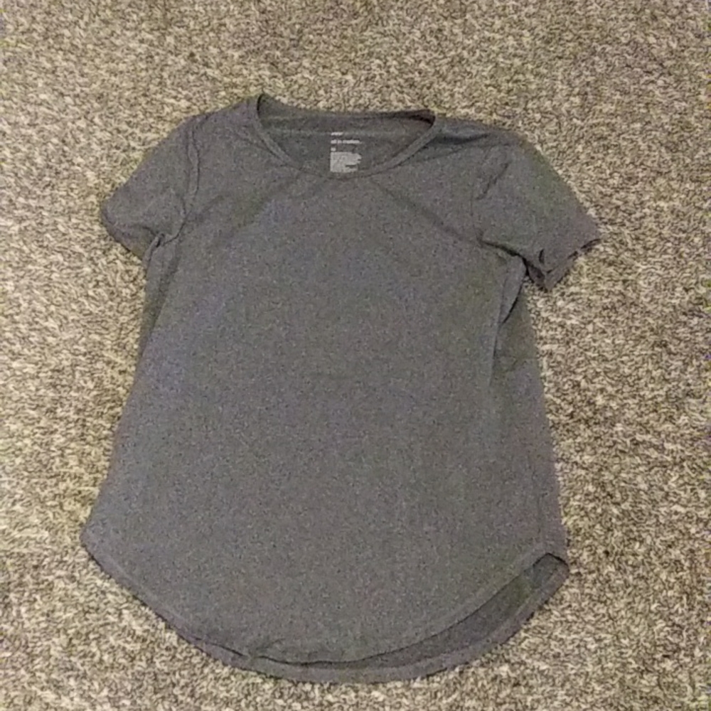 Gray athletic shirt